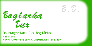 boglarka dux business card